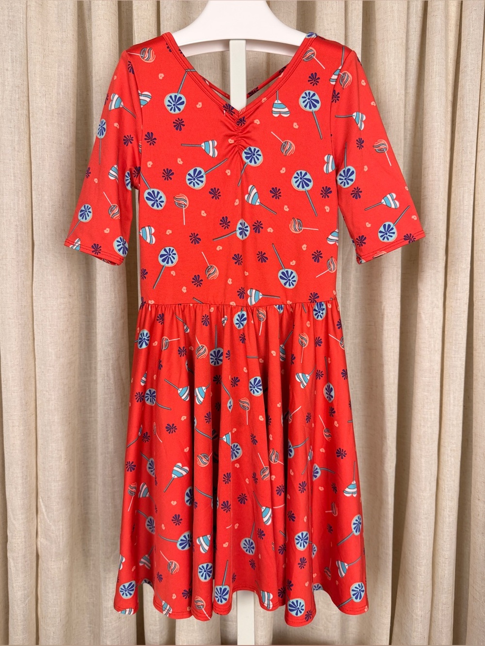 DOT DOT SMILE Red *Lollipop Love* Print Fit & Flare Ballerina Dress 8-10 Years